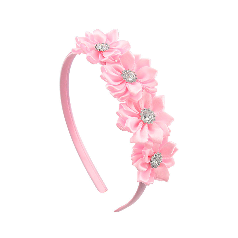 Cubs Lane children's headband wholesale 4 diamond-studded multi-angle flower handmade flower headband