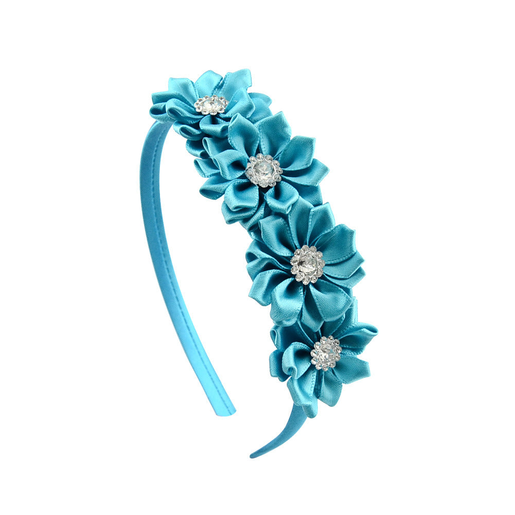 Cubs Lane children's headband wholesale 4 diamond-studded multi-angle flower handmade flower headband