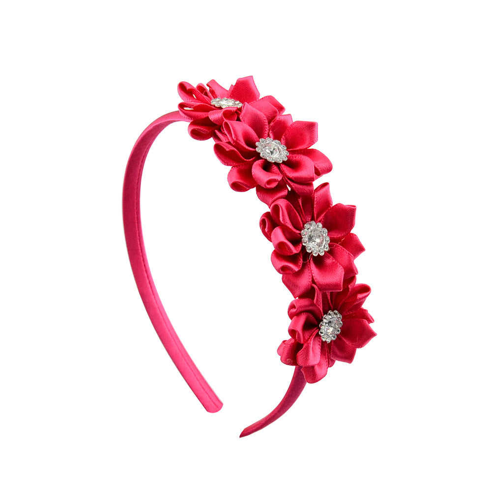 Cubs Lane children's headband wholesale 4 diamond-studded multi-angle flower handmade flower headband