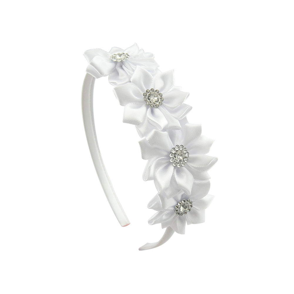 Cubs Lane children's headband wholesale 4 diamond-studded multi-angle flower handmade flower headband