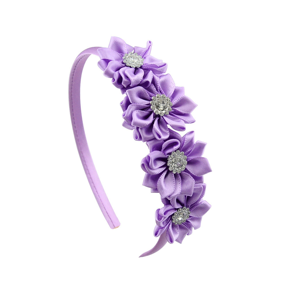 Cubs Lane children's headband wholesale 4 diamond-studded multi-angle flower handmade flower headband