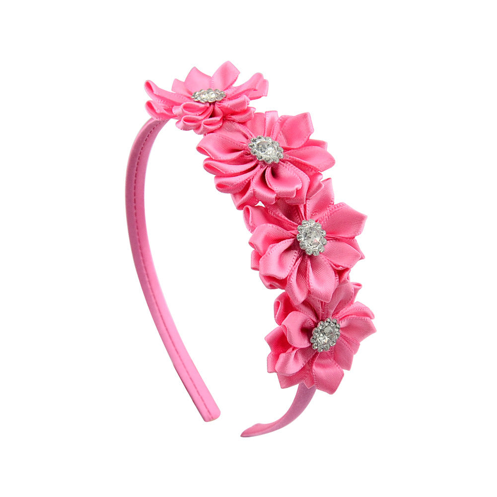 Cubs Lane children's headband wholesale 4 diamond-studded multi-angle flower handmade flower headband