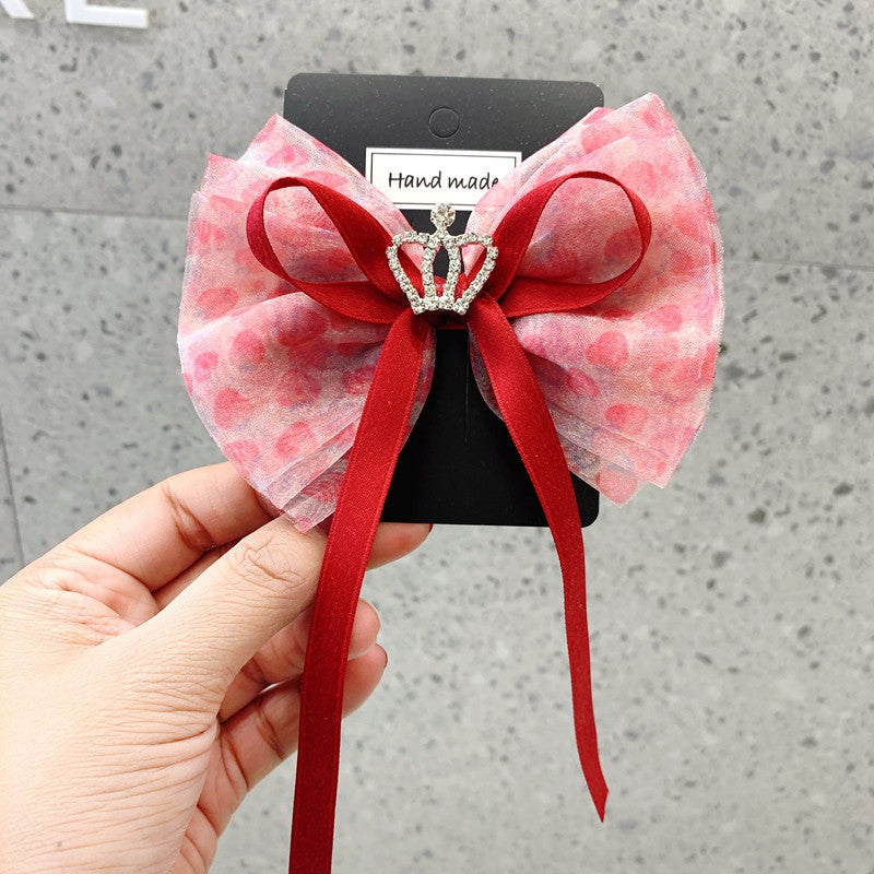 Cubs Lane bow hairpin little girl temperament princess ribbon top clip baby headdress