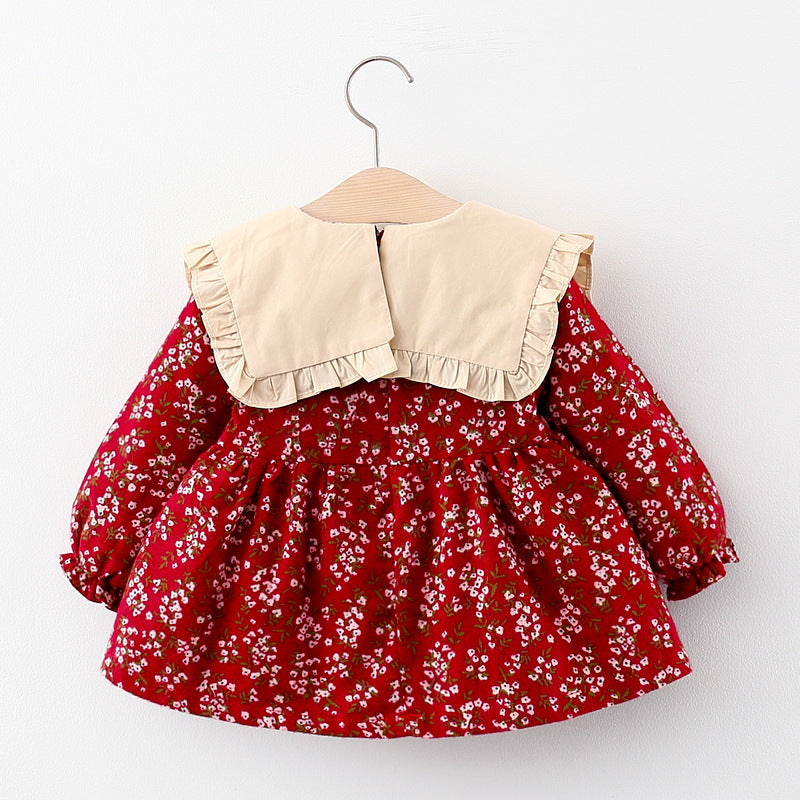 Cubs Lane new baby girl skirt fashion girl floral dress European and American style