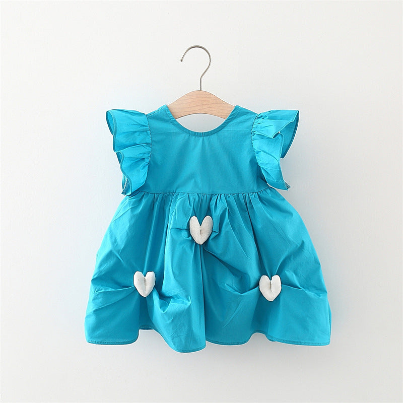 Cubs Lane round neck flying sleeve princess dress