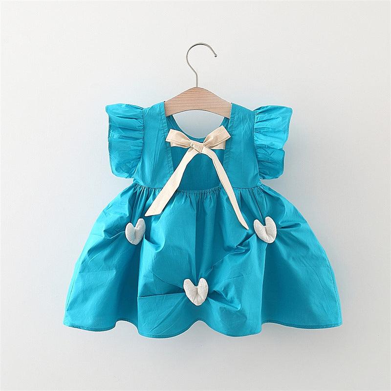 Cubs Lane round neck flying sleeve princess dress