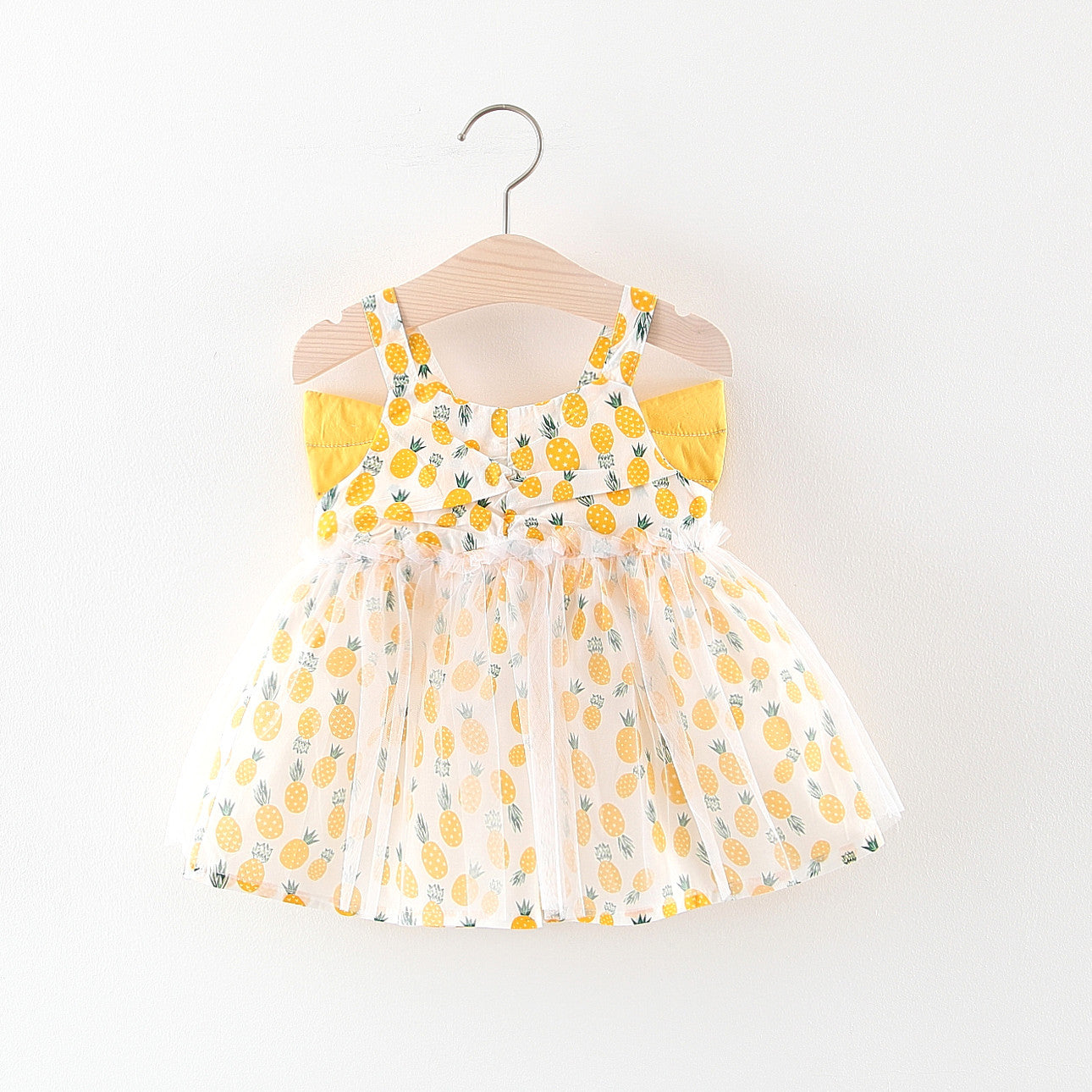 Cubs Lane  Baby Girl Pineapple Dress Fashion Girl Sweet Wings Gauze Skirt