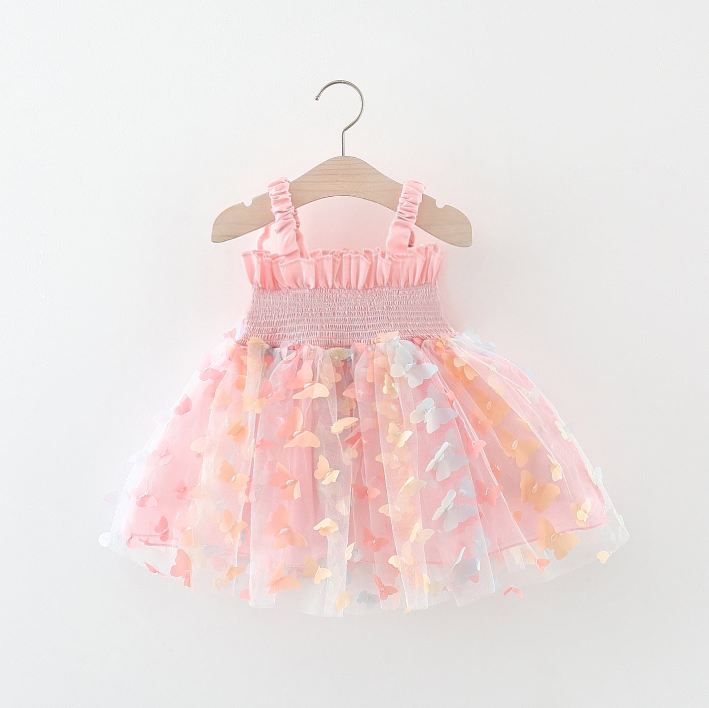 Cubs Lane baby girl sling mesh dress three-dimensional butterfly princess dress