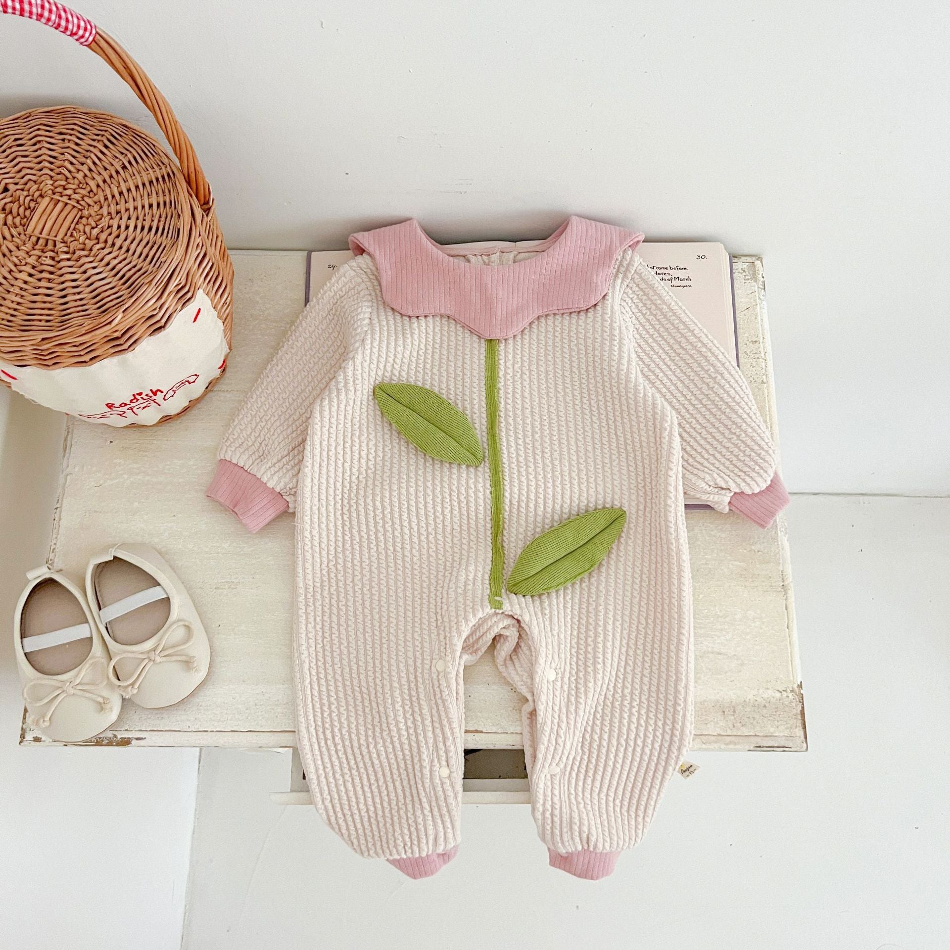 Cubs Lane baby girl super cute stylish princess romper doll collar long sleeve crawling clothes