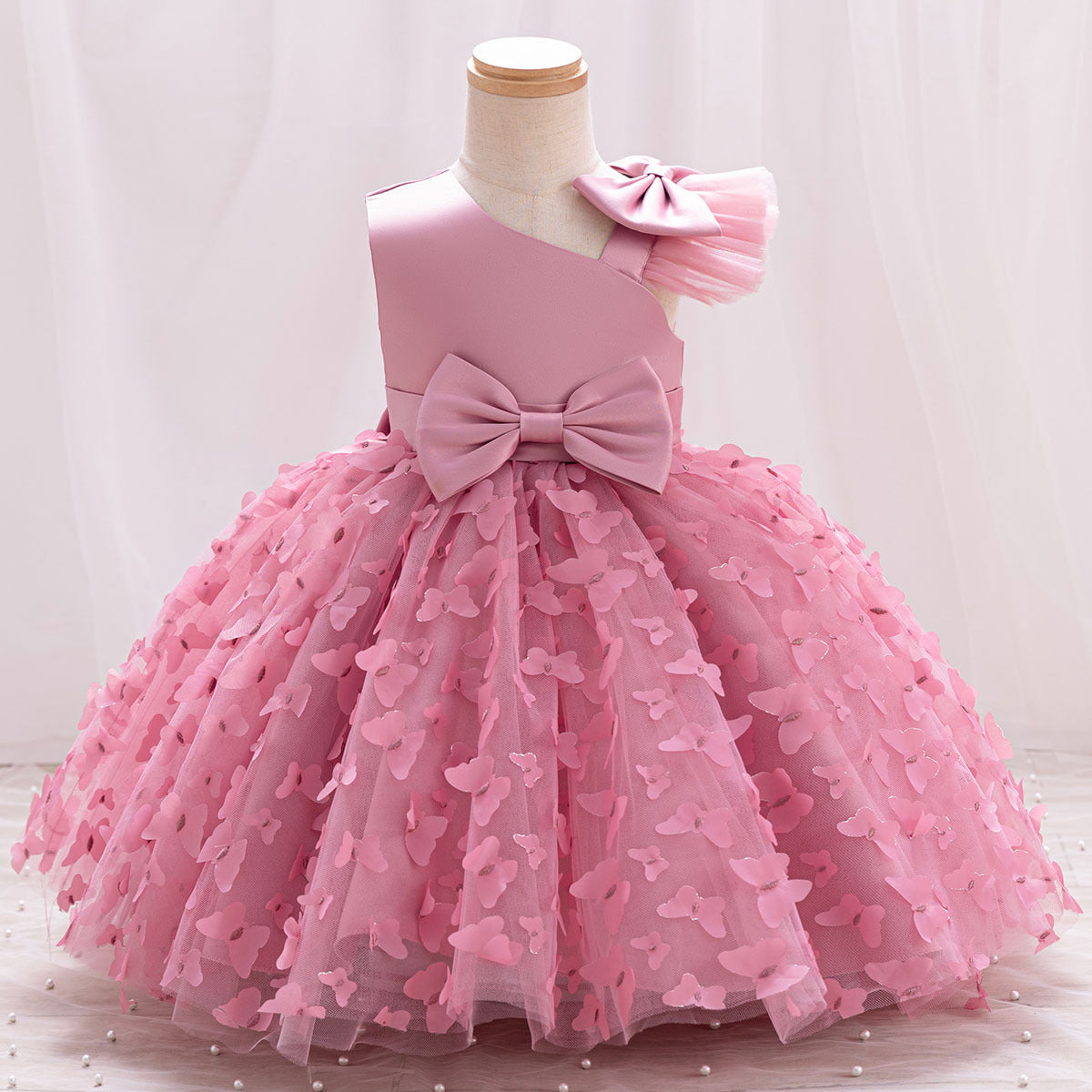 Cubs Lane Party Wear Pink Color Dress For Girls