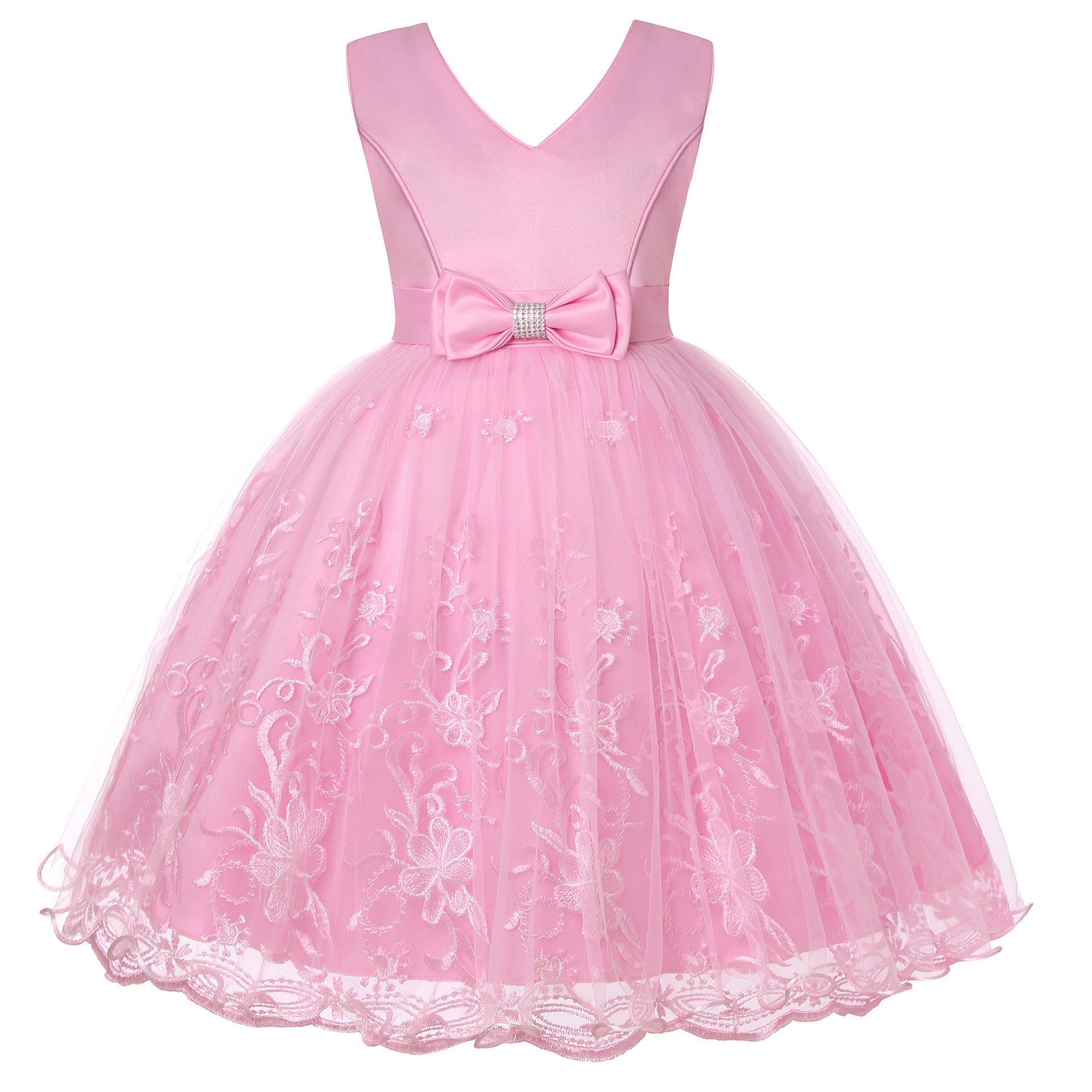 Cubs Lane Party Wear Pink Dress For Girls