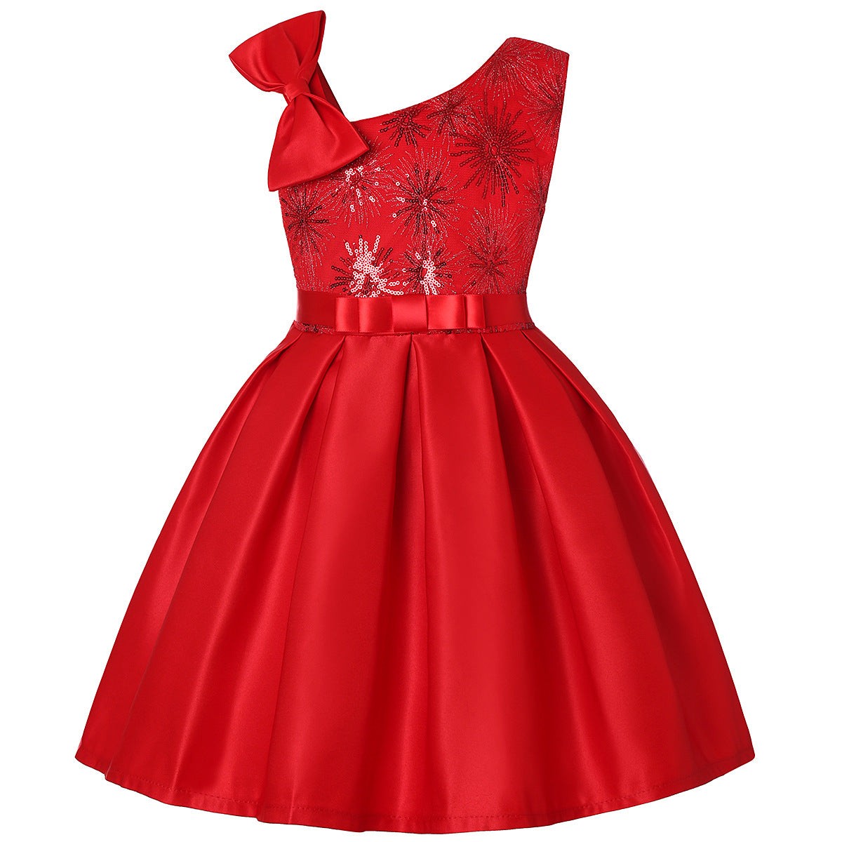 Cubs Lane Party Wear Red Dress For Girls