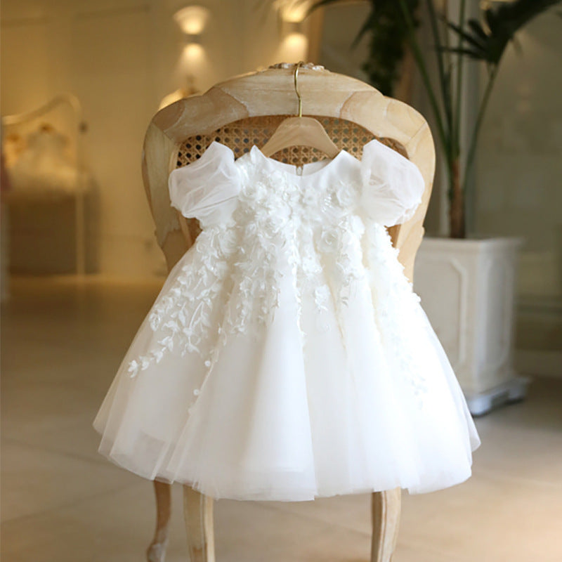 Cubs Lane Party Wear White Color  Dress For Girls