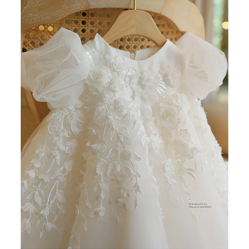 Cubs Lane Party Wear White Color  Dress For Girls