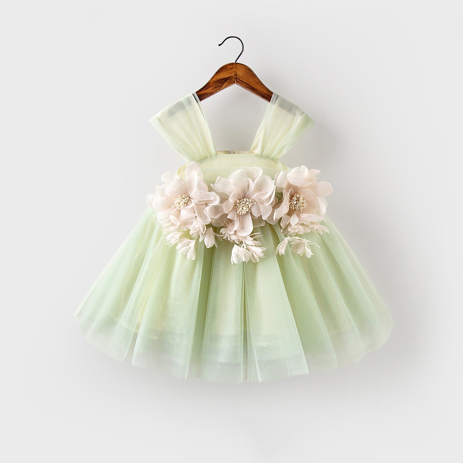 Cubs Lane Party Wear Green Color  Dress For Girls