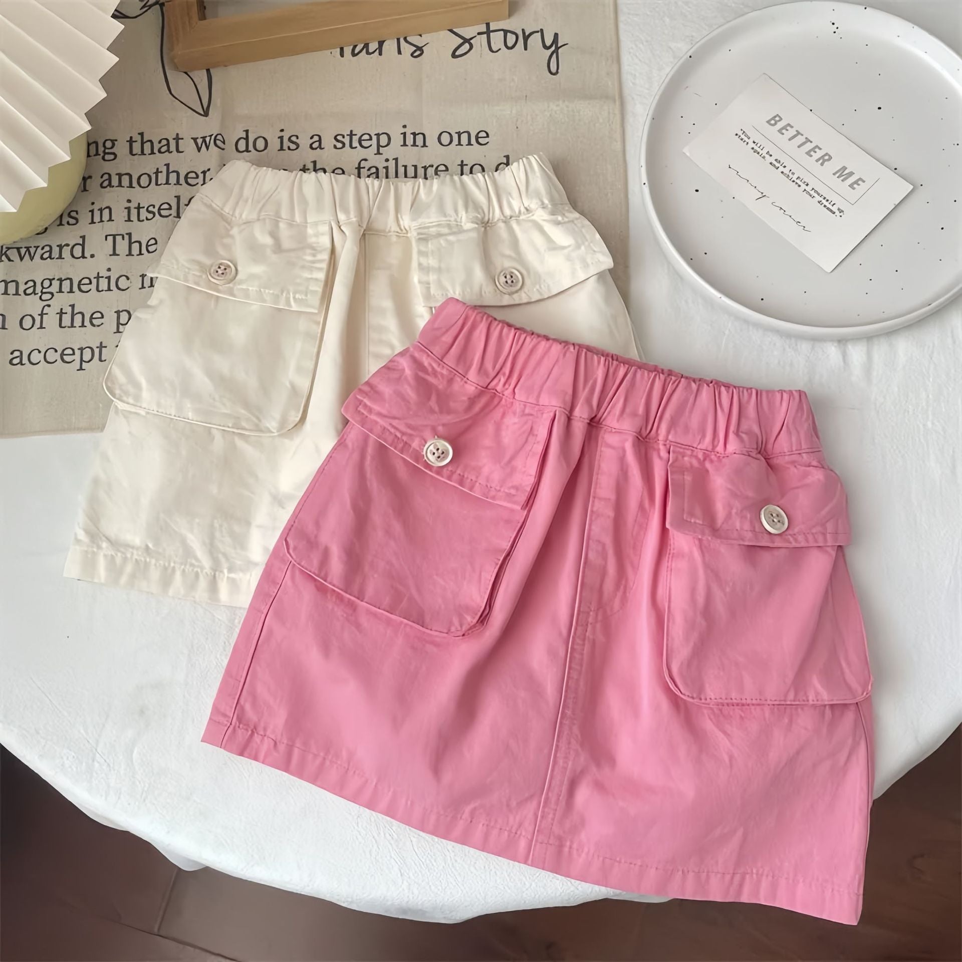 Cubs Lane Girls baby summer stylish pocket workwear short skirt