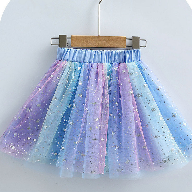 Cubs Lane Girls colorful pink skirt new style princess baby fluffy mesh skirt