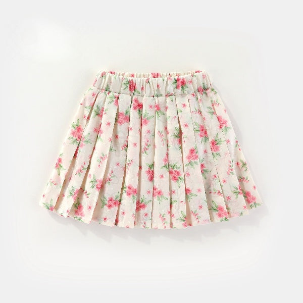 Cubs Lane Girls pleated skirt new floral skirt spring and summer