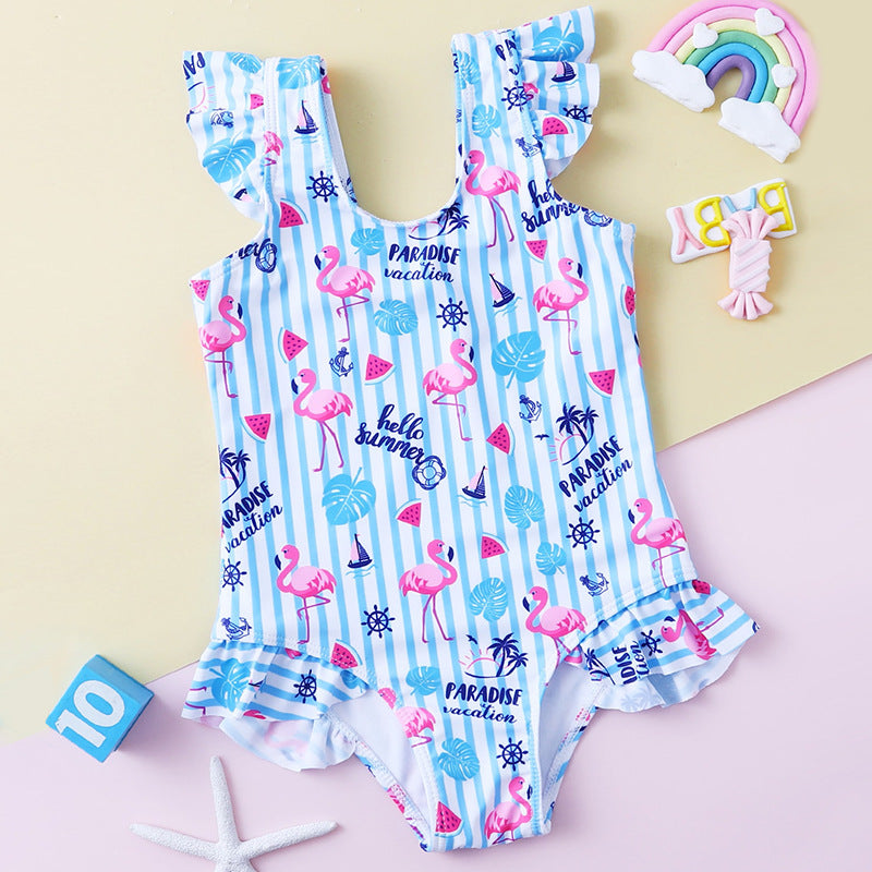 Cubs Lane cartoon cute little girl baby swimming trunks swimsuit