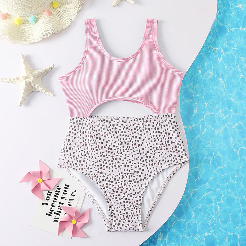 Cubs Lane swimsuit children leopard dot swimsuit