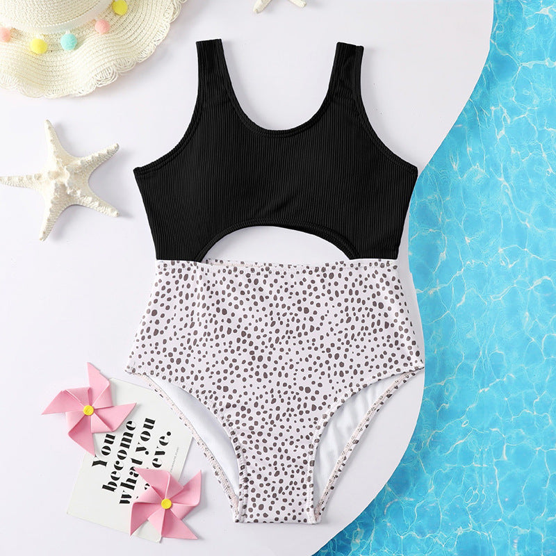 Cubs Lane swimsuit children leopard dot swimsuit