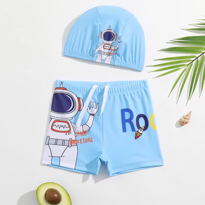 Cubs Lane children's hot spring astronaut pattern children's swimsuit