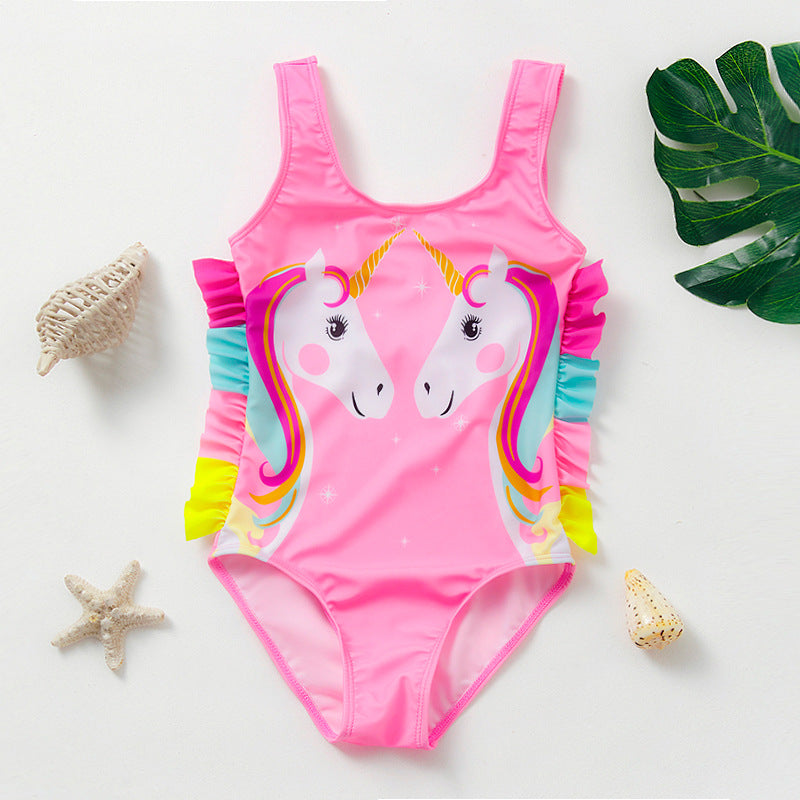 Cubs Lane New cross-border children's swimsuit girls cartoon unicorn