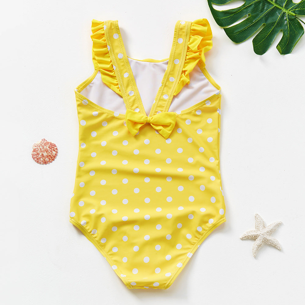 Cubs Lane  New girls swimsuit polka dot print small and medium children's