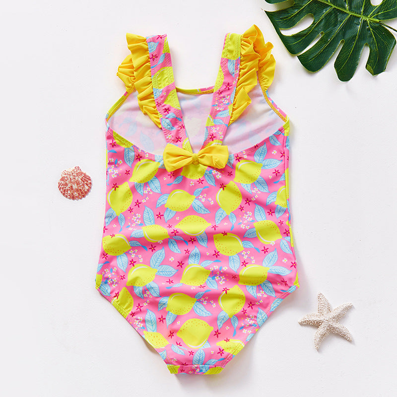 Cubs Lane New girls swimsuit lemon foundation small and medium children's