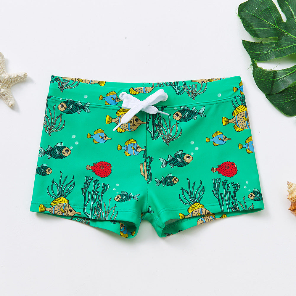 Cubs Lane Spot foreign trade high quality children's cartoon swimming trunks