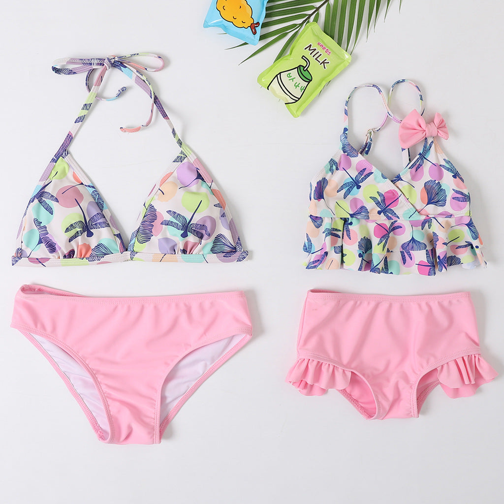 Cubs Lane  New European and American style parent-child swimsuit split triangle girl