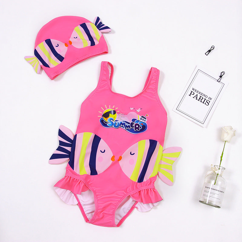 Cubs Lane Cute bubble print baby clothes children's swimsuit infant baby girl