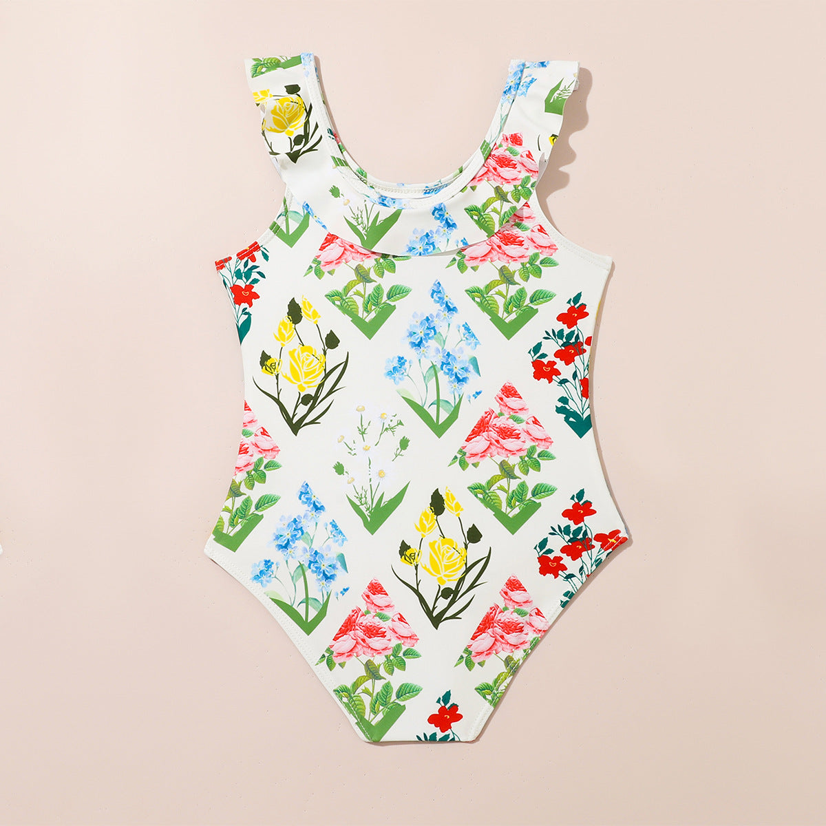 Cubs Lane ruffled sling girls  new printed cross-border swimsuit