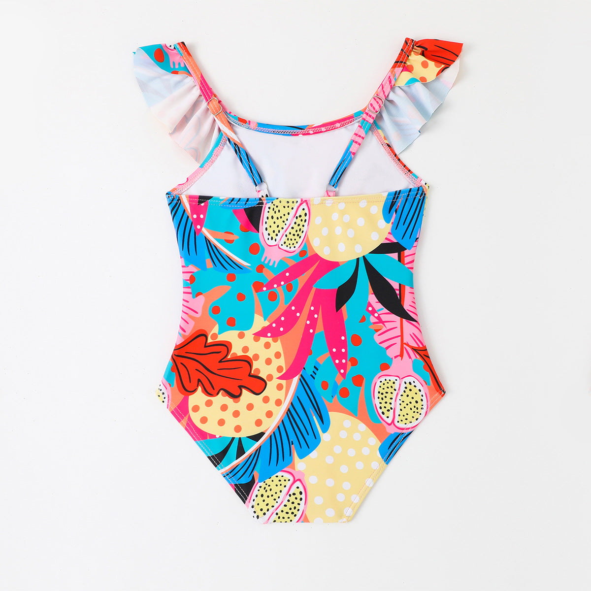 Cubs Lane new printed ruffled sling round neck one-piece cross-border swimsuit