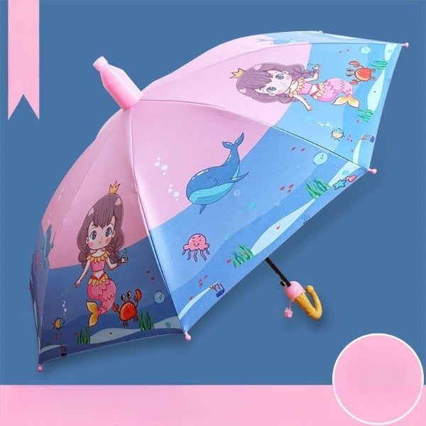 Cubs Lane Pink and Sky Blue  Print Umbrella